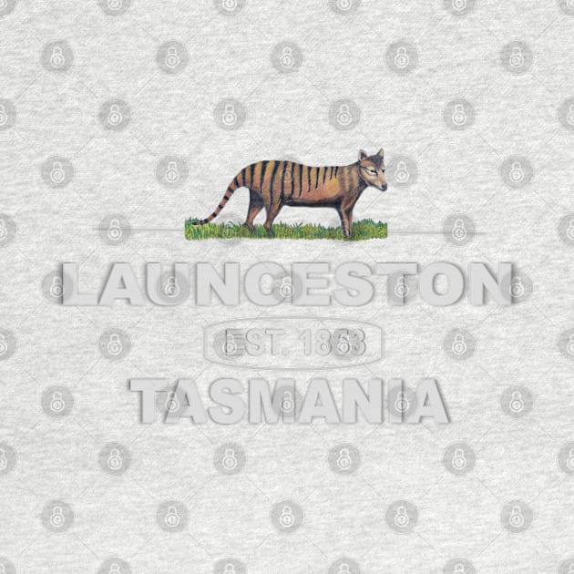 Launceston, Tasmania with Tasmanian Tiger by KC Morcom aka KCM Gems n Bling aka KCM Inspirations